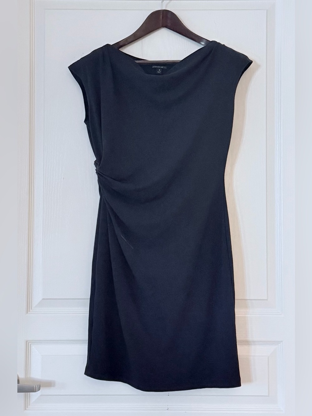 Lafayette 148 New York Navy Rouched Sheath Dress